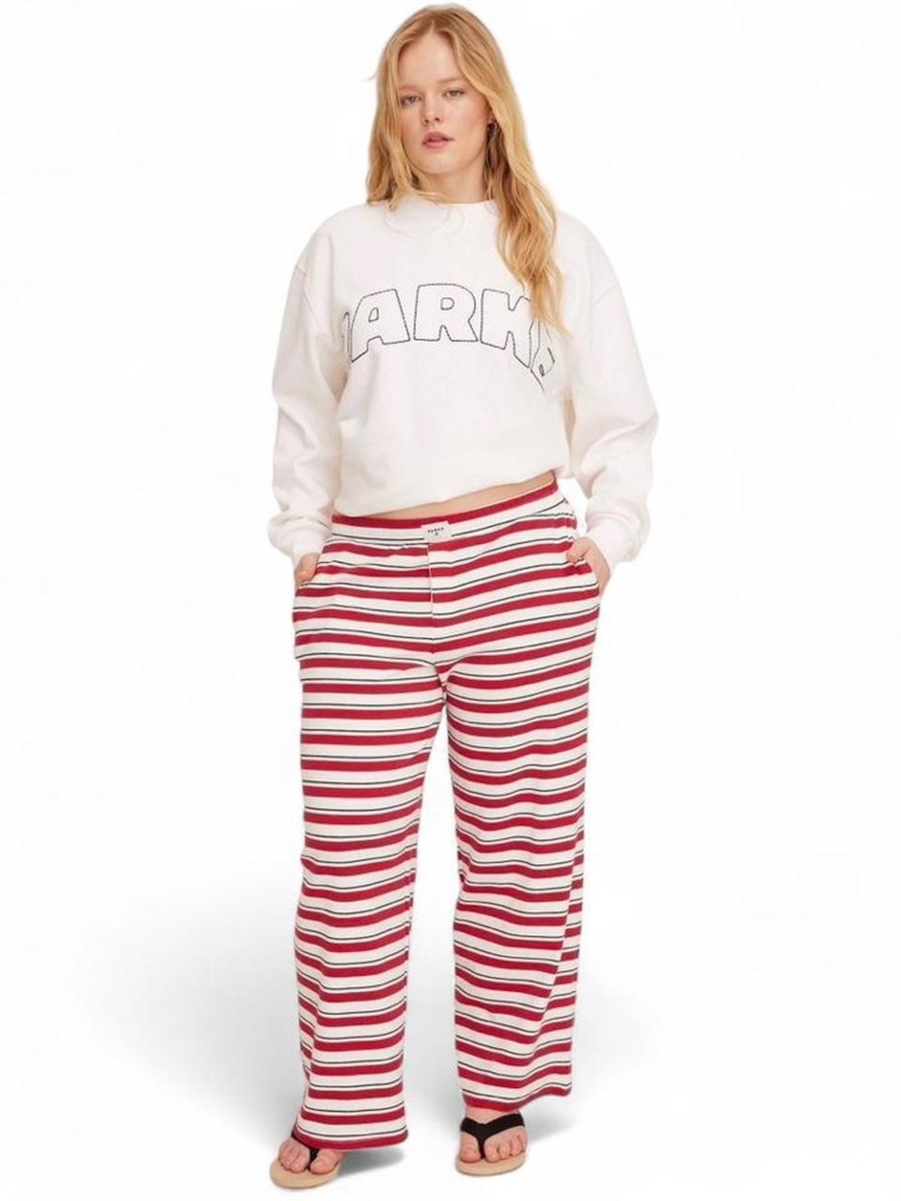 Parke Women's Red and White Trousers size Small NWT